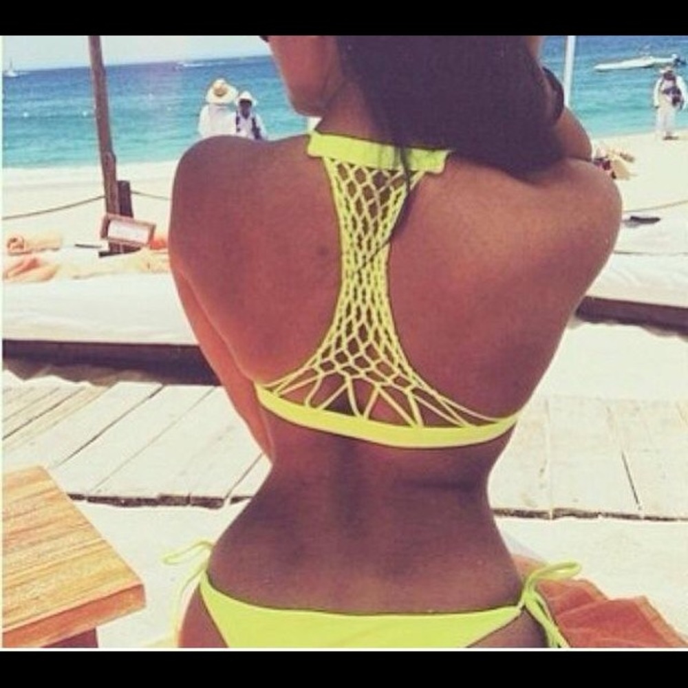 Mikoh swim Maui Top In fluoro
